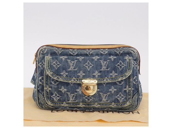 LOUIS VUITTON Monogram Denim Bum Bag Body Bag Blue M95347 LV Auth 189722SAV - vista 12