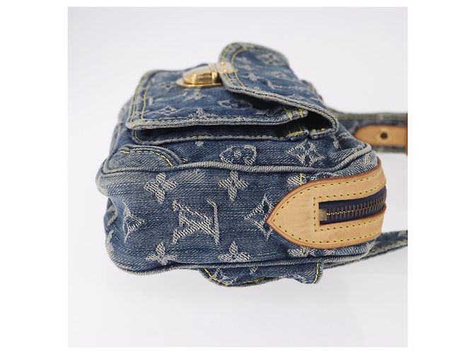 LOUIS VUITTON Monogram Denim Bum Bag Body Bag Blue M95347 LV Auth 189722SAV - vista 3
