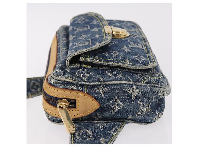 LOUIS VUITTON Monogram Denim Bum Bag Body Bag Blue M95347 LV Auth 189722SAV - vista 4