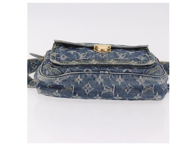 LOUIS VUITTON Monogram Denim Bum Bag Body Bag Blue M95347 LV Auth 189722SAV - vista 5