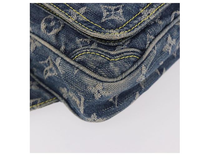 LOUIS VUITTON Monogram Denim Bum Bag Body Bag Blue M95347 LV Auth 189722SAV - vista 9