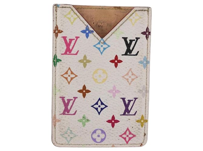 LOUIS VUITTON Monogram Multicolor Etui Hand Mirror White M92651 LV Auth 189513 Weiß - Ansicht 13