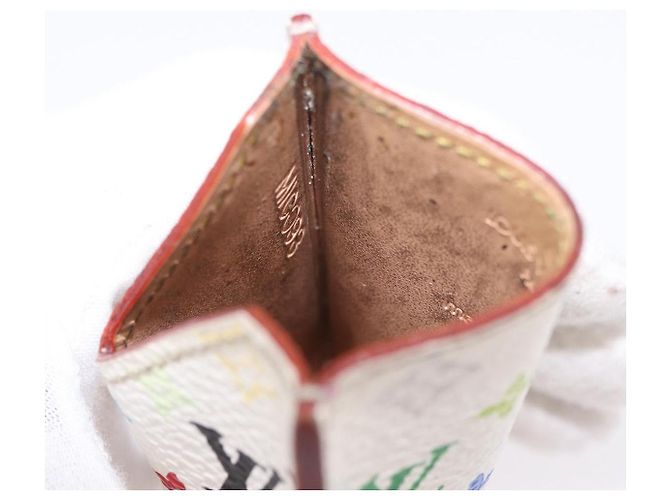 LOUIS VUITTON Monogram Multicolor Etui Hand Mirror White M92651 LV Auth 189513 Weiß - Ansicht 19