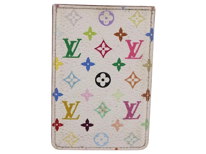 LOUIS VUITTON Monogram Multicolor Etui Hand Mirror White M92651 LV Auth 189513 Weiß - Ansicht 2