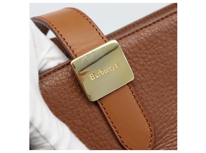 Borsa Burberry in pelle marrone oro Auth ep15041A D'oro - vista 10