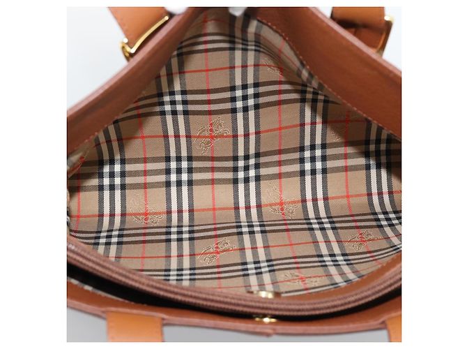 Borsa Burberry in pelle marrone oro Auth ep15041A D'oro - vista 11