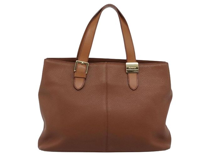 Borsa Burberry in pelle marrone oro Auth ep15041A D'oro - vista 13