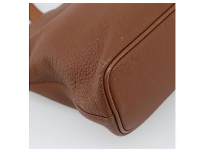 Borsa Burberry in pelle marrone oro Auth ep15041A D'oro - vista 16