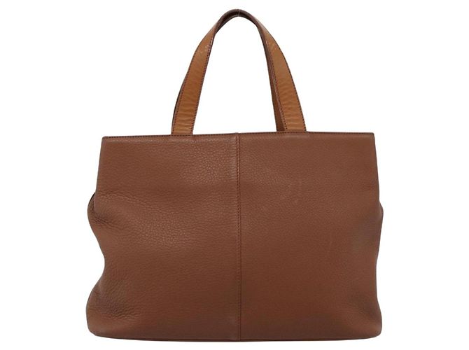 Borsa Burberry in pelle marrone oro Auth ep15041A D'oro - vista 2
