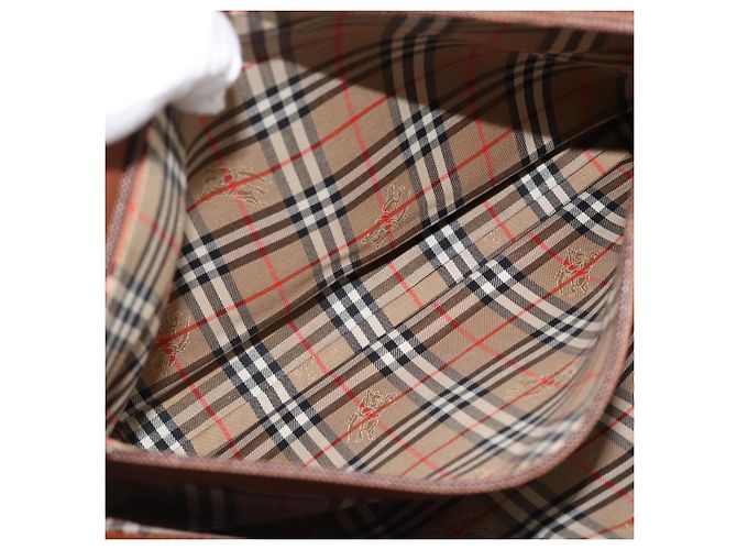 Borsa Burberry in pelle marrone oro Auth ep15041A D'oro - vista 20