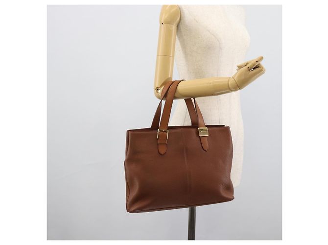 Borsa Burberry in pelle marrone oro Auth ep15041A D'oro - vista 21