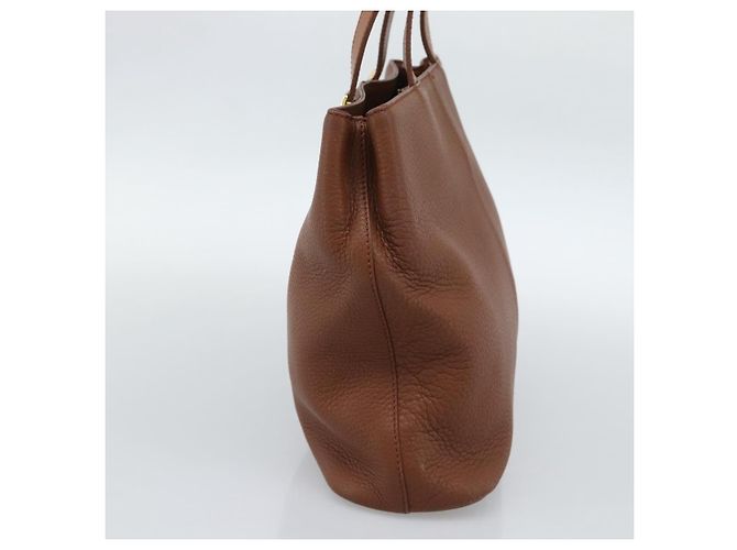 Borsa Burberry in pelle marrone oro Auth ep15041A D'oro - vista 4