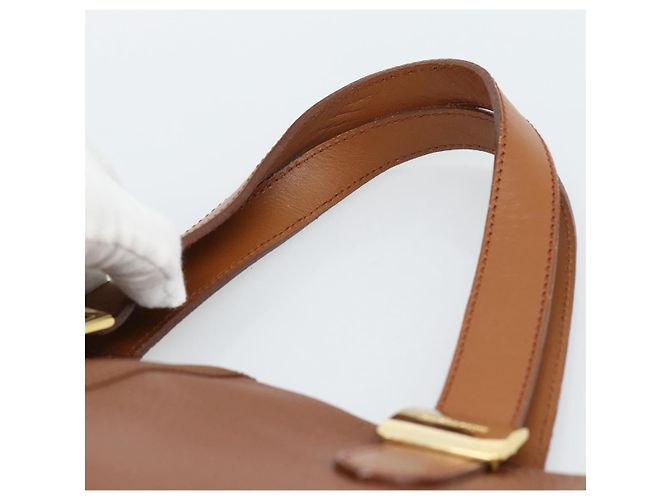 Borsa Burberry in pelle marrone oro Auth ep15041A D'oro - vista 8