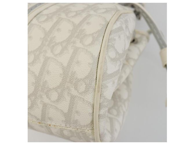 Christian Dior Trotter Canvas Romantic Kettenbeutel PVC Weiß Silber Authentisch 190241SAM - Ansicht 15