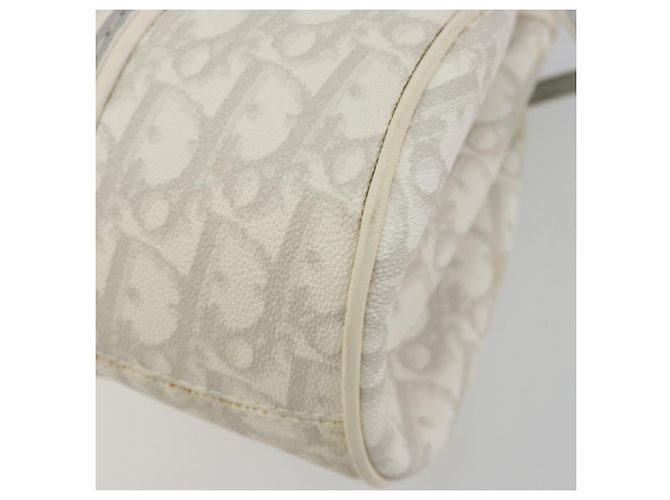 Christian Dior Trotter Canvas Romantic Kettenbeutel PVC Weiß Silber Authentisch 190241SAM - Ansicht 17