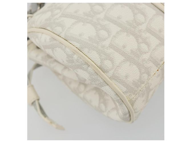 Christian Dior Trotter Canvas Romantic Kettenbeutel PVC Weiß Silber Authentisch 190241SAM - Ansicht 18