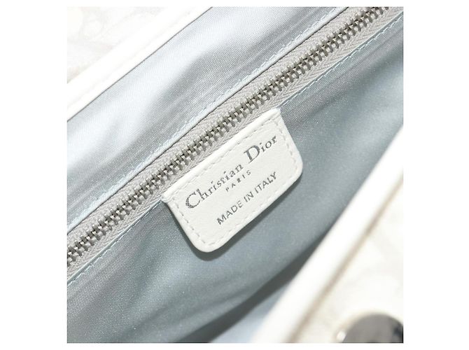 Christian Dior Trotter Canvas Romantic Kettenbeutel PVC Weiß Silber Authentisch 190241SAM - Ansicht 22