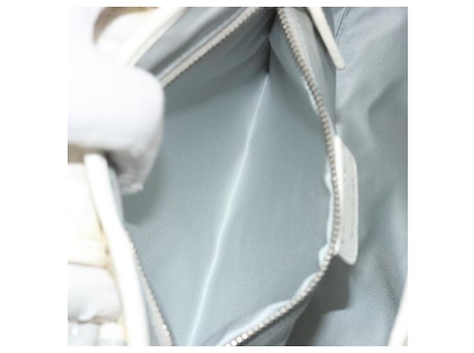 Christian Dior Trotter Canvas Romantic Kettenbeutel PVC Weiß Silber Authentisch 190241SAM - Ansicht 26