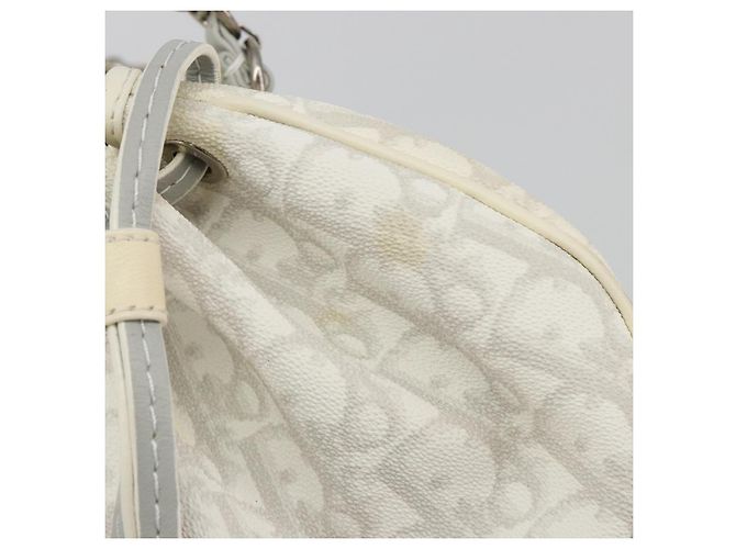 Christian Dior Trotter Canvas Romantic Kettenbeutel PVC Weiß Silber Authentisch 190241SAM - Ansicht 5