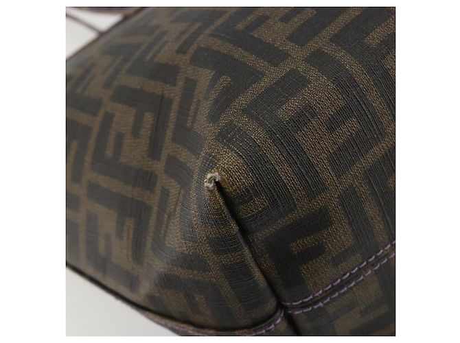 FENDI Zucca Canvas Tote Bag PVC Schwarz Braun Authentisch 187849 - Ansicht 16