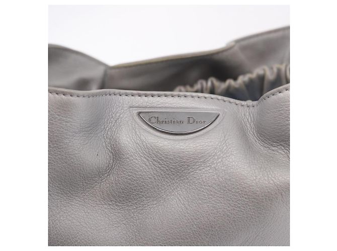 Borsa Christian Dior Maris Pearl in pelle argento Auth bs35918A - vista 10