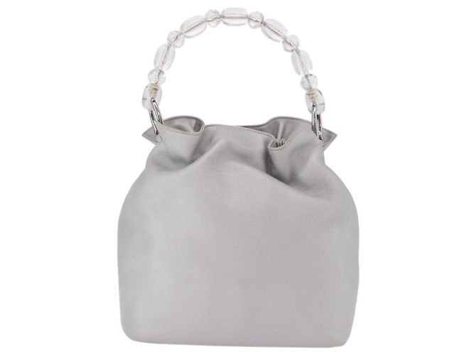 Borsa Christian Dior Maris Pearl in pelle argento Auth bs35918A - vista 2