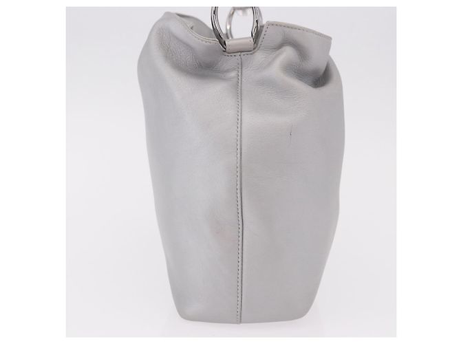 Borsa Christian Dior Maris Pearl in pelle argento Auth bs35918A - vista 3