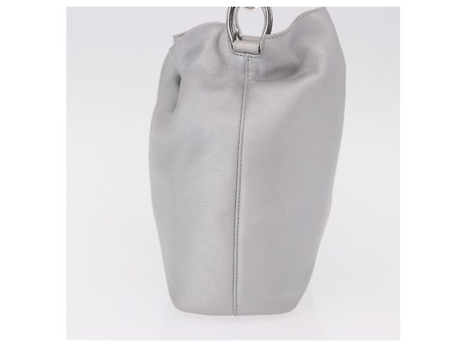 Borsa Christian Dior Maris Pearl in pelle argento Auth bs35918A - vista 5