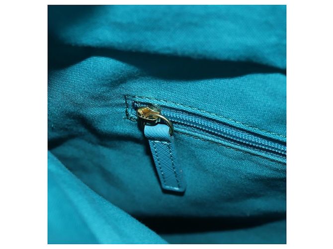 Borsa a mano BURBERRY Blue Label in Raffia 2way Blu Oro Auth 189264A D'oro - vista 11