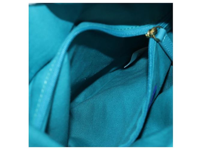 Borsa a mano BURBERRY Blue Label in Raffia 2way Blu Oro Auth 189264A D'oro - vista 12