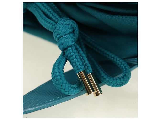 Borsa a mano BURBERRY Blue Label in Raffia 2way Blu Oro Auth 189264A D'oro - vista 6
