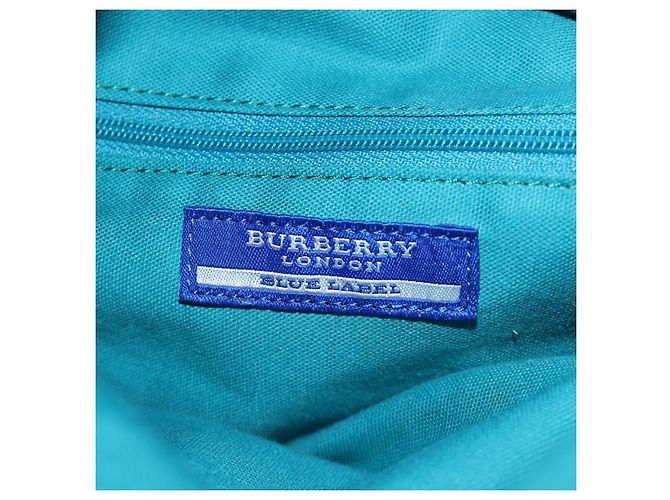 Borsa a mano BURBERRY Blue Label in Raffia 2way Blu Oro Auth 189264A D'oro - vista 7