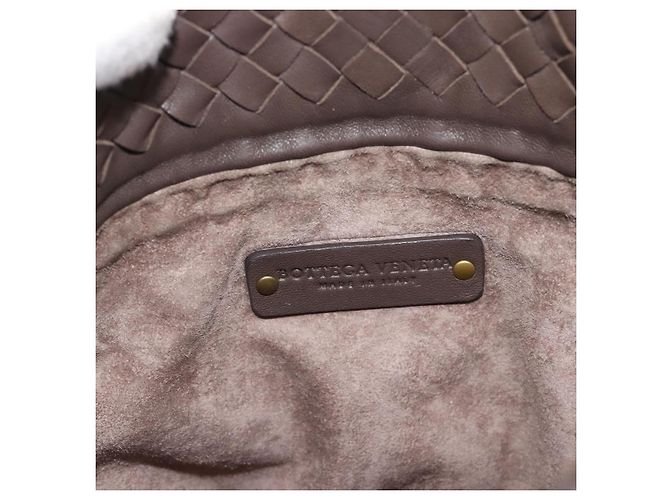 BORSA A SPALLA BOTTEGA VENETA INTRECCIATO Marrone Oro 179330 Auth 189814A D'oro - vista 10