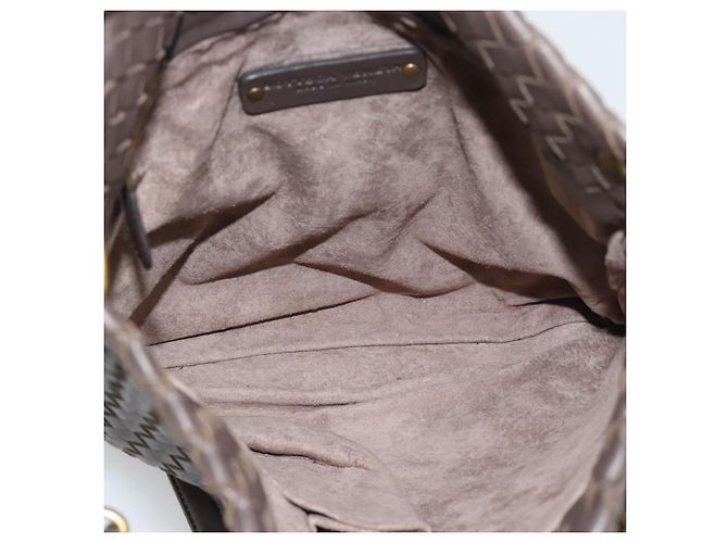 BORSA A SPALLA BOTTEGA VENETA INTRECCIATO Marrone Oro 179330 Auth 189814A D'oro - vista 11