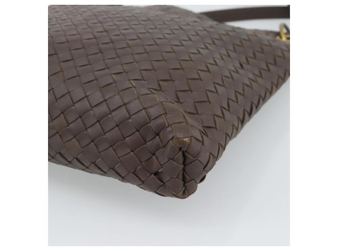 BORSA A SPALLA BOTTEGA VENETA INTRECCIATO Marrone Oro 179330 Auth 189814A D'oro - vista 15