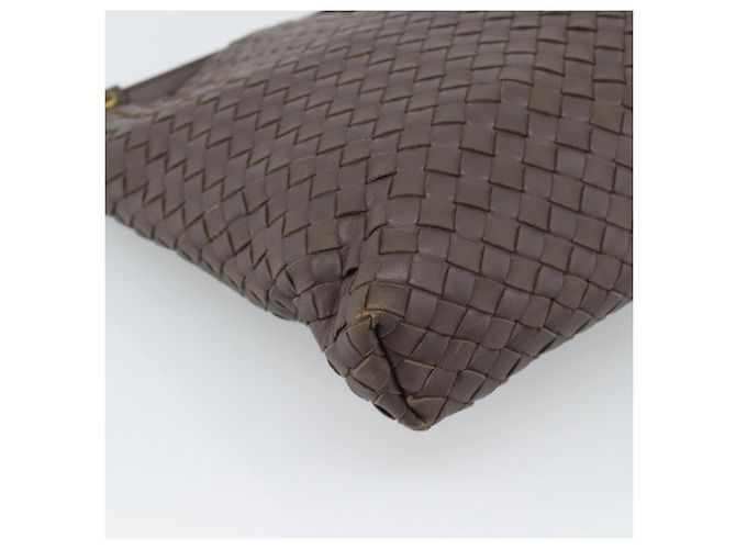 BORSA A SPALLA BOTTEGA VENETA INTRECCIATO Marrone Oro 179330 Auth 189814A D'oro - vista 16
