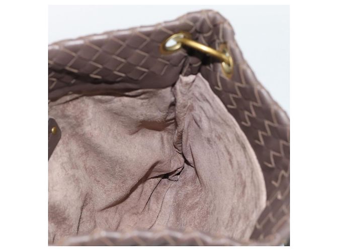 BORSA A SPALLA BOTTEGA VENETA INTRECCIATO Marrone Oro 179330 Auth 189814A D'oro - vista 17