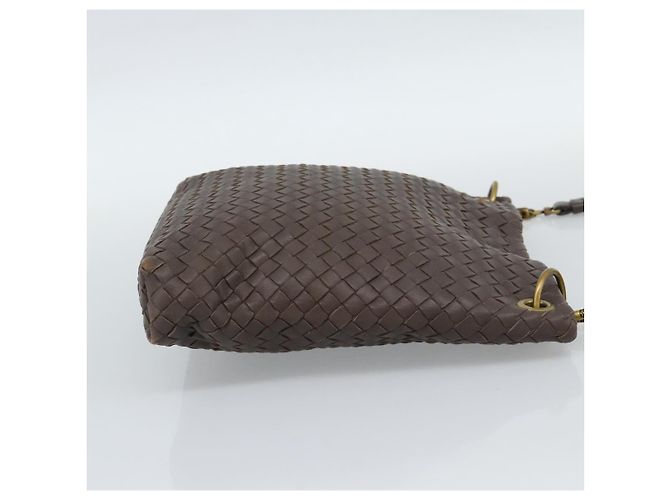 BORSA A SPALLA BOTTEGA VENETA INTRECCIATO Marrone Oro 179330 Auth 189814A D'oro - vista 4
