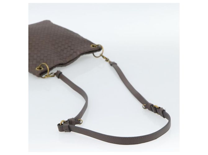 BORSA A SPALLA BOTTEGA VENETA INTRECCIATO Marrone Oro 179330 Auth 189814A D'oro - vista 7