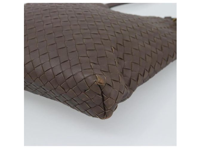 BORSA A SPALLA BOTTEGA VENETA INTRECCIATO Marrone Oro 179330 Auth 189814A D'oro - vista 9