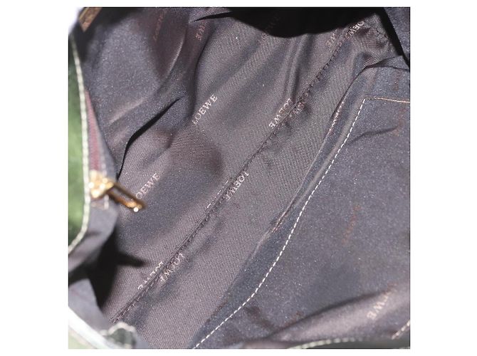 Borsa a mano LOEWE Anagram in pelle Verde Oro Auth bs35915 D'oro - vista 11