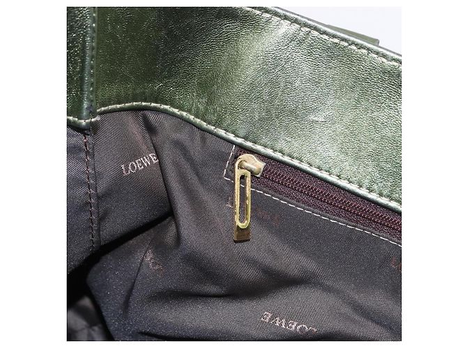 Borsa a mano LOEWE Anagram in pelle Verde Oro Auth bs35915 D'oro - vista 21