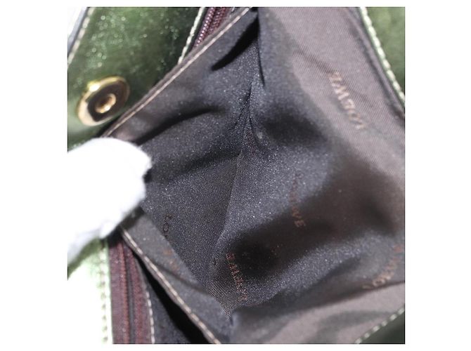 Borsa a mano LOEWE Anagram in pelle Verde Oro Auth bs35915 D'oro - vista 23