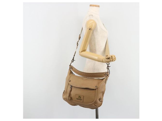 Borsa a Spalla BURBERRY Blue Label in Pelle 2way Beige Auth 188582 - vista 26