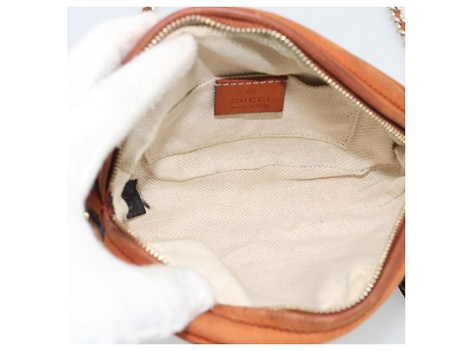 GUCCI Mini Soho Chain Shoulder Bag Pelle Marrone Oro 353965 Auth ka5070 - vista 11