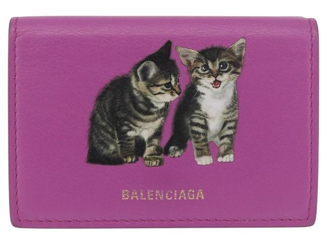 Portafoglio compatto BALENCIAGA in pelle rosa argento 558208 Auth 189571M - vista 13