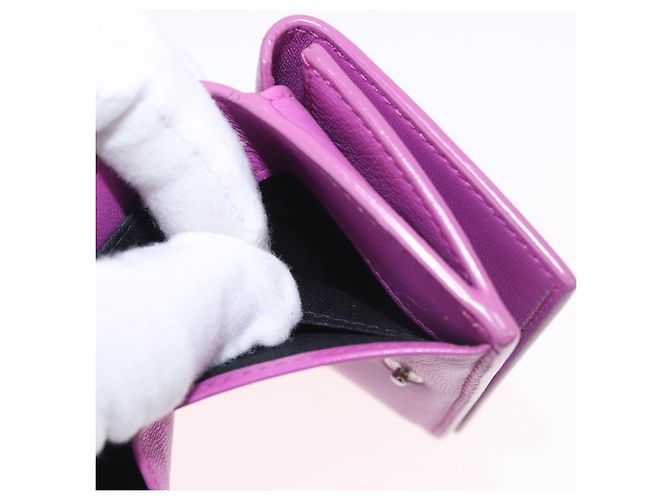 Portafoglio compatto BALENCIAGA in pelle rosa argento 558208 Auth 189571M - vista 19