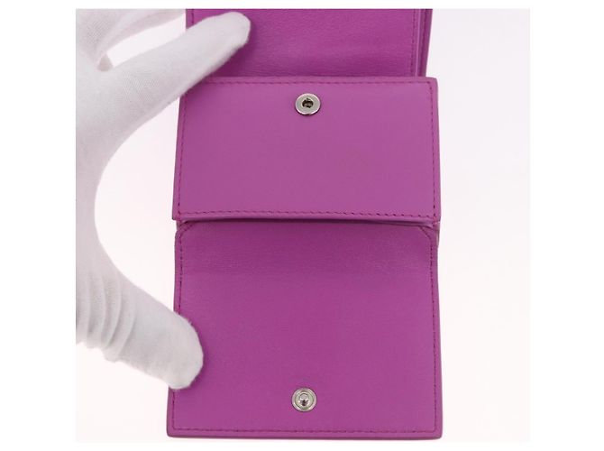 Portafoglio compatto BALENCIAGA in pelle rosa argento 558208 Auth 189571M - vista 21