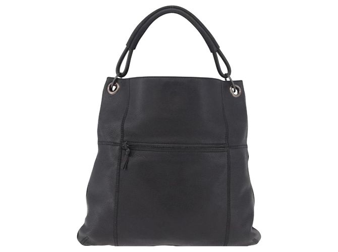 Borsa BOTTEGA VENETA Outlet in pelle nera 115778 Auth bs35781 Nero - vista 13