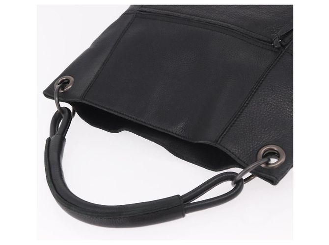 Borsa BOTTEGA VENETA Outlet in pelle nera 115778 Auth bs35781 Nero - vista 6